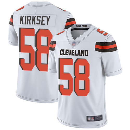 Cleveland Browns Christian Kirksey Men White Limited Jersey #58 NFL Football Road Vapor Untouchable